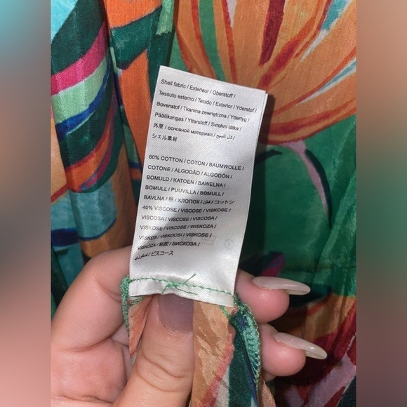 New! Farm Rio Multicolor Banana Foliage Midi Dress 🍃🌺 XS NWT! - Picture 13 of 16